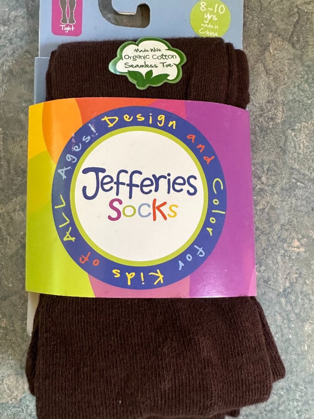 NIP Jefferies Socks 1500 Organic Cotton Seamless Tights Chocolate Brown DS 2015